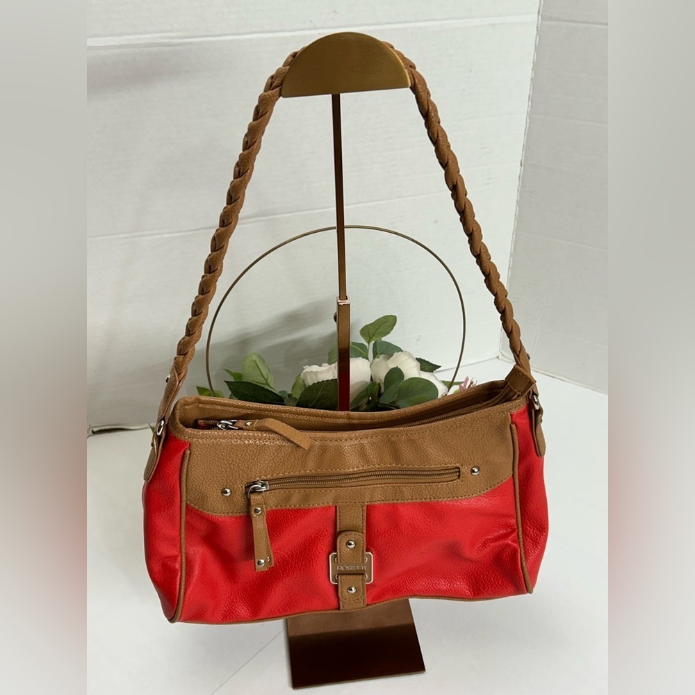 Rosetti Red and Tan Shoulder Bag